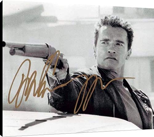 Metal Wall Art:  Arnold Schwarzenegger T2 Autograph Replica Print Metal - Movies FSP - Metal   