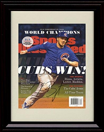 Framed 8x10 Kris Bryant SI Autograph Replica Print - 2016 Champs! Framed Print - Baseball FSP - Framed   