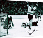 Canvas Wall Art:  Philadelphia Fliers - Bobby Clarke The Goal Autograph Print Canvas - Hockey FSP - Canvas   