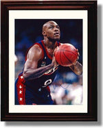 8x10 Framed Mitch Richmond Autograph Promo Print - USA Dream Team Framed Print - Pro Basketball FSP - Framed   