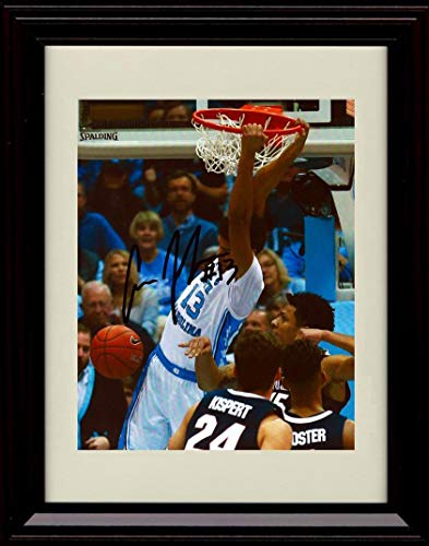 Framed 8x10 Cameron Johnson Autograph Promo Print - The Dunk - North Carolina Tarheels Framed Print - College Basketball FSP - Framed   