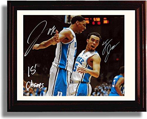 Unframed Duke Blue Devils "2015 Champs" Tyus Jones, Jahlil Okafor Autograph Promo Print Unframed Print - College Basketball FSP - Unframed   