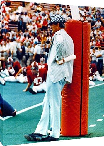 Floating Canvas Wall Art: Alabama Crimson Tide Coach Bear Bryant Goalpost Photo Floating Canvas - College Football FSP - Floating Canvas   