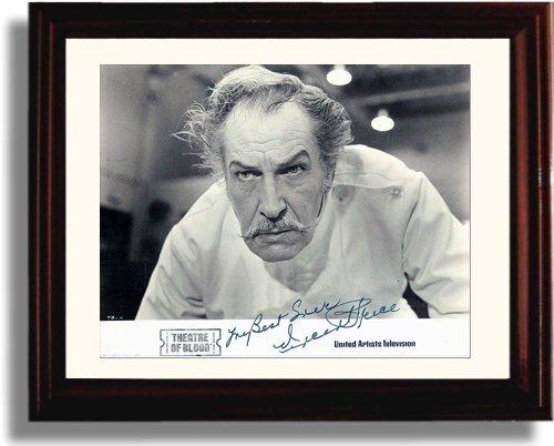 8x10 Framed Vincent Price Autograph Promo Print Framed Print - Movies FSP - Framed   
