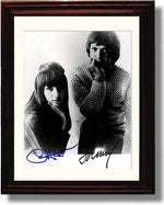 8x10 Framed Sonny and Cher Autograph Promo Print Framed Print - Music FSP - Framed   