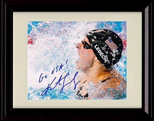 Unframed Katie Ledecky Autograph Promo Print - US Olympic Swimming Great Unframed Print - Olympics FSP - Unframed   