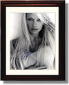 8x10 Framed Pamela Anderson Autograph Promo Print - Portrait Black and White Framed Print - Television FSP - Framed   