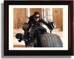 8x10 Framed Anne Hathaway Autograph Promo Print - The Dark Knight Rises (Riding Cycle) Framed Print - Movies FSP - Framed   