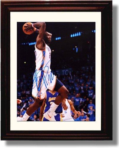 8x10 Framed Jeff Green Autograph Promo Print - Oklahoma City Thunder Framed Print - Pro Basketball FSP - Framed   