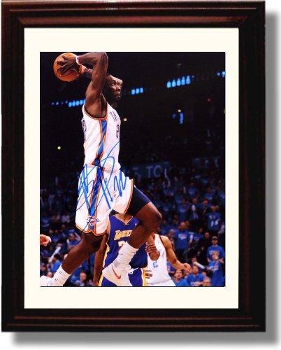 16x20 Framed Jeff Green Autograph Promo Print - Oklahoma City Thunder Gallery Print - Pro Basketball FSP - Gallery Framed   