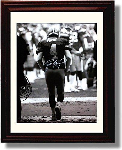 8x10 Framed Brett Favre B&W Autograph Promo Print Framed Print - Pro Football FSP - Framed   