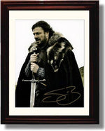 8x10 Framed Sean Bean Autograph Promo Print - Game of Thrones Framed Print - Television FSP - Framed   
