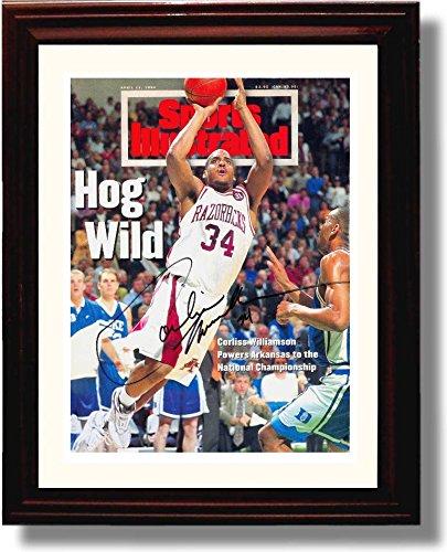 Framed 8x10 Arkansas Razorbacks Corliss Williamson "Hog Wild" SI Autograph Promo Print Framed Print - College Basketball FSP - Framed   