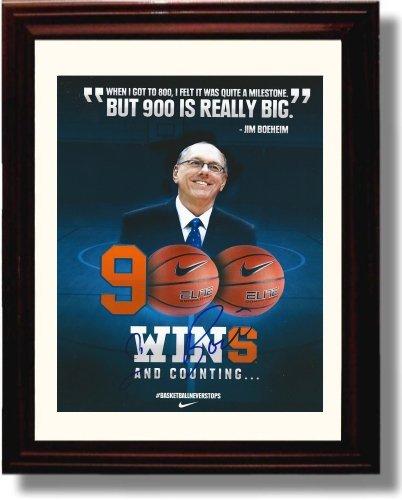 Framed 8x10 Jim Boeheim Autograph Promo Print - Syracuse Orange - 900 Wins Framed Print - College Basketball FSP - Framed   