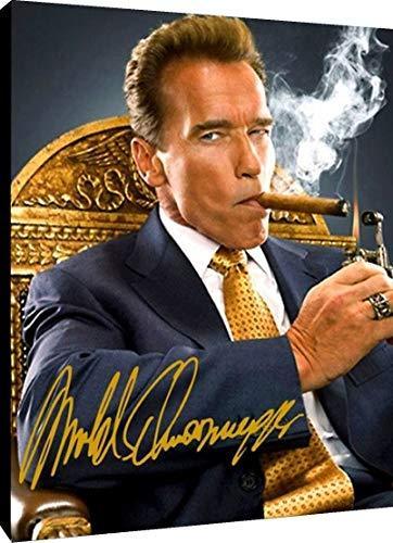 Floating Canvas Wall Art: Arnold Schwarzenegger Autograph Replica Print Floating Canvas - Movies FSP - Floating Canvas   