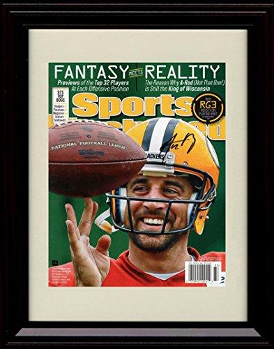 Framed Aaron Rodgers - Green Bay PackersSI Autograph Promo Print - 2013 Pre Season Framed Print - Pro Football FSP - Framed   