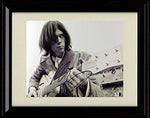 Framed Neil Young Autograph Promo Print - Playing On Stage Framed Print - Music FSP - Framed   