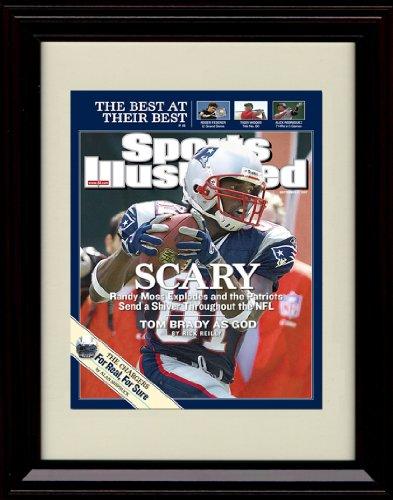 8x10 Framed Randy Moss - New England Patriots SI Autograph Promo Print Framed Print - Pro Football FSP - Framed   