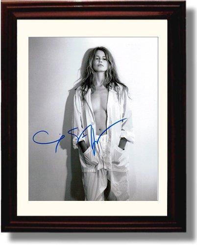 8x10 Framed Claudia Schiffer Autograph Promo Print Framed Print - Movies FSP - Framed   