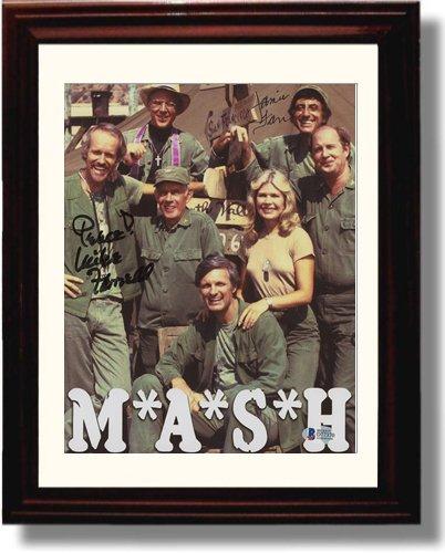 8x10 Framed Mike Farrell and Jamie Farr Autograph Promo Print - MASH Framed Print - Television FSP - Framed   