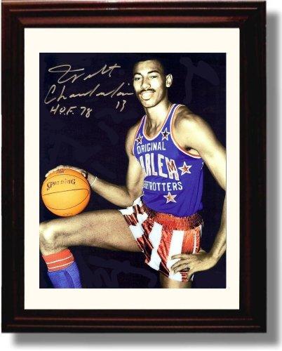 8x10 Framed Wilt Chamberlain Autograph Promo Print - Harlem Globetrotters Framed Print - Pro Basketball FSP - Framed   