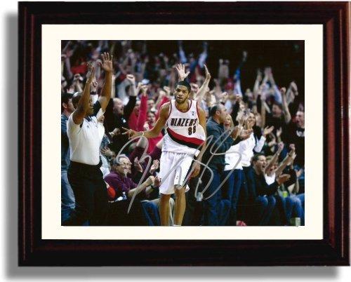 8x10 Framed Nicolas Batum Autograph Promo Print - Portland Trailblazers Framed Print - Pro Basketball FSP - Framed   