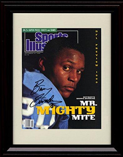 8x10 Framed Barry Sanders - Detroit Lions SI Autograph Promo Print - Mr. Mighty Mite Framed Print - Pro Football FSP - Framed   