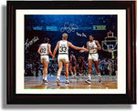 8x10 Framed Boston Celtics "Big Three" Larry Bird, Kevin McHale, Robert Parish Autograph Promo Print Framed Print - Pro Basketball FSP - Framed   