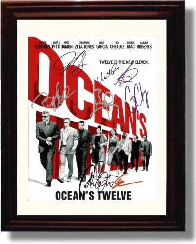 Unframed Cast of Oceans 12 Autograph Promo Print - Oceans 12 Unframed Print - Movies FSP - Unframed   