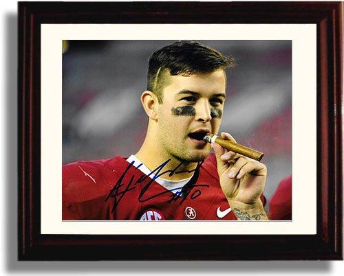 Framed 8x10 AJ McCarron Autograph Promo Print - Alabama Crimson Tide - Cigar Celebration Framed Print - College Football FSP - Framed   