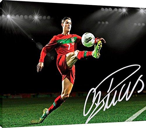 Metal Wall Art:   Christiano Ronaldo Autograph Print Metal - Soccer FSP - Metal   