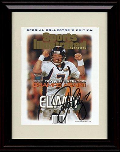8x10 Framed John Elway - Denver Broncos SI Autograph Promo Print - 1998 Champs! Framed Print - Pro Football FSP - Framed   