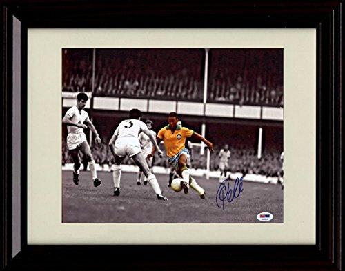 8x10 Framed Pele Autograph Promo Print - Spotlight - Team Brazil - World Cup Framed Print - Soccer FSP - Framed   