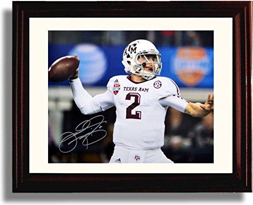 Unframed Johnny Manziel "In The Pocket" Texas A&M Aggies Autograph Photo - Heisman! Unframed Print - College Football FSP - Unframed   