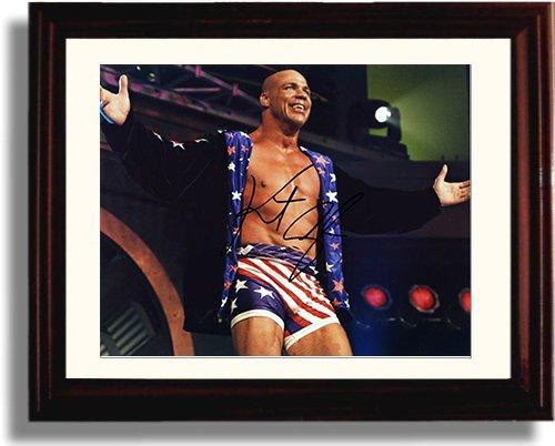 8x10 Framed Kurt Angle Autograph Promo Print Framed Print - Wrestling FSP - Framed   