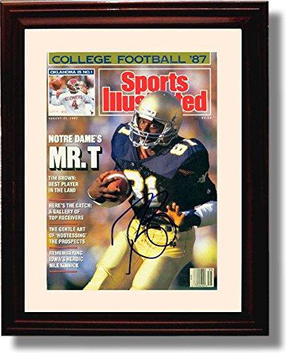 Framed 8x10 "Notre Dame's Mr. T - Tim Brown" 1987 SI Autograph Promo Print Framed Print - College Football FSP - Framed   