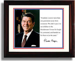 Framed Ronald Reagan Autograph Promo Print - Presidential Quote Framed Print - History FSP - Framed   