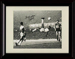 Framed Pele Autograph Promo Print - Pele Flips Over Soccer! - Bicycle Kick Framed Print - Soccer FSP - Framed   