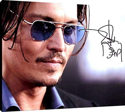 Metal Wall Art:  Johnny Depp Autograph Print Metal - Movies FSP - Metal   