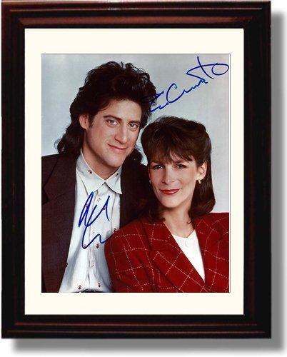8x10 Framed Richard Lewis and Jamie Lee Curtis Autograph Promo Print - Anything But Love Framed Print - Television FSP - Framed   