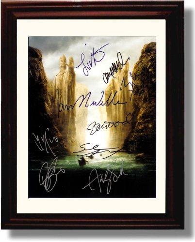 8x10 Framed Cast of the Lord of the Rings Autograph Promo Print - Lord of the Rings Framed Print - Movies FSP - Framed   