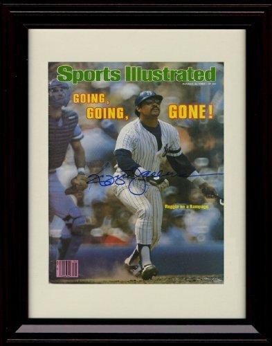 Framed 8x10 Reggie Jackson SI Autograph Replica Print - 8/4/1980 Framed Print - Baseball FSP - Framed   