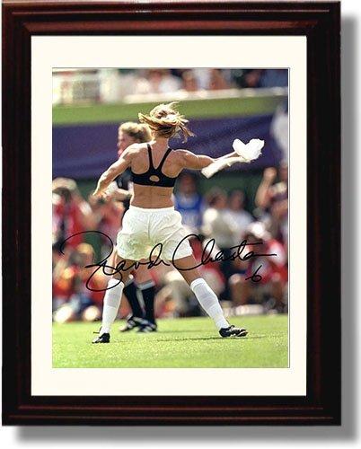 16x20 Framed Brandi Chastain Autograph Promo Print - Jersey Toss Gallery Print - Soccer FSP - Gallery Framed   
