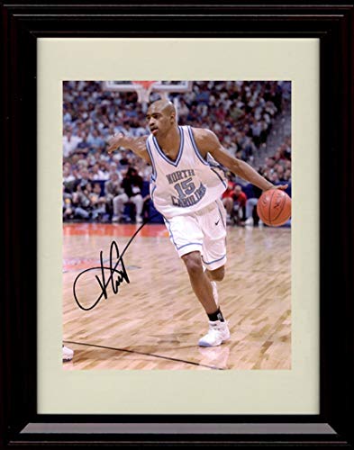Framed 8x10 Vince Carter Autograph Promo Print - North Carolina Tarheels Framed Print - College Basketball FSP - Framed   