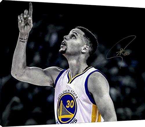 Floating Canvas Wall Art:   Steph Curry - Record Breaking Game B&W Floating Canvas - Basketball FSP - Floating Canvas   