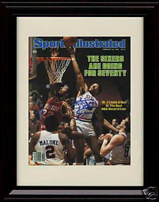 8x10 Framed Julius Erving Dr. J. SI Autograph Promo Print - Philadelphia 76'ers Framed Print - Pro Basketball FSP - Framed   