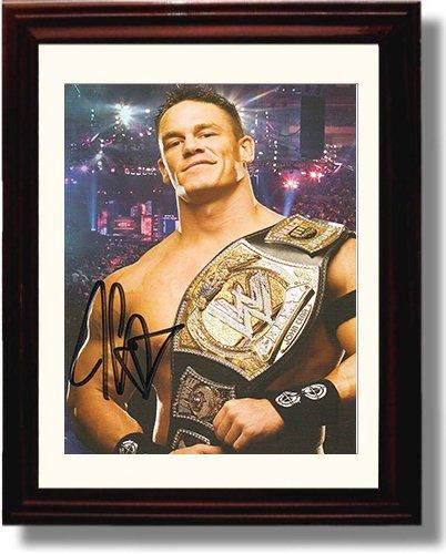 Unframed John Cena Autograph Promo Print - Championship Belt Unframed Print - Wrestling FSP - Unframed   