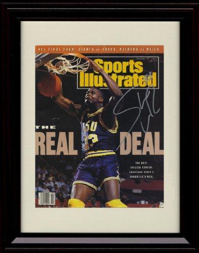 Framed 8x10 Shaquille O'Neal SI Autograph Promo Print - LSU Tigers Framed Print - College Basketball FSP - Framed   