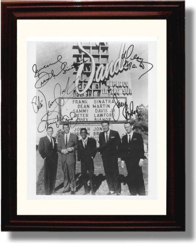 Unframed Rat Pack - Vegas Sign Autograph Promo Print Unframed Print - Music FSP - Unframed   