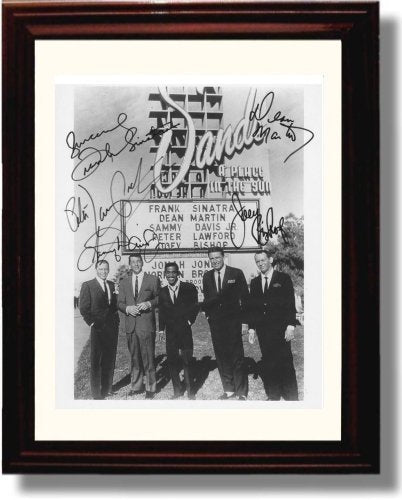 8x10 Framed Rat Pack - Vegas Sign Autograph Promo Print Framed Print - Music FSP - Framed   